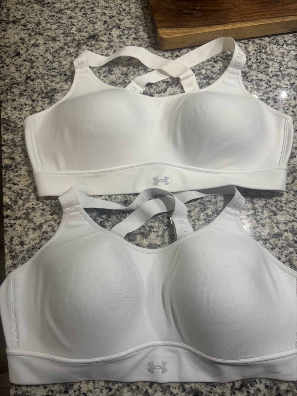 Under Armour White Crossback Molded Sports Bra Duo